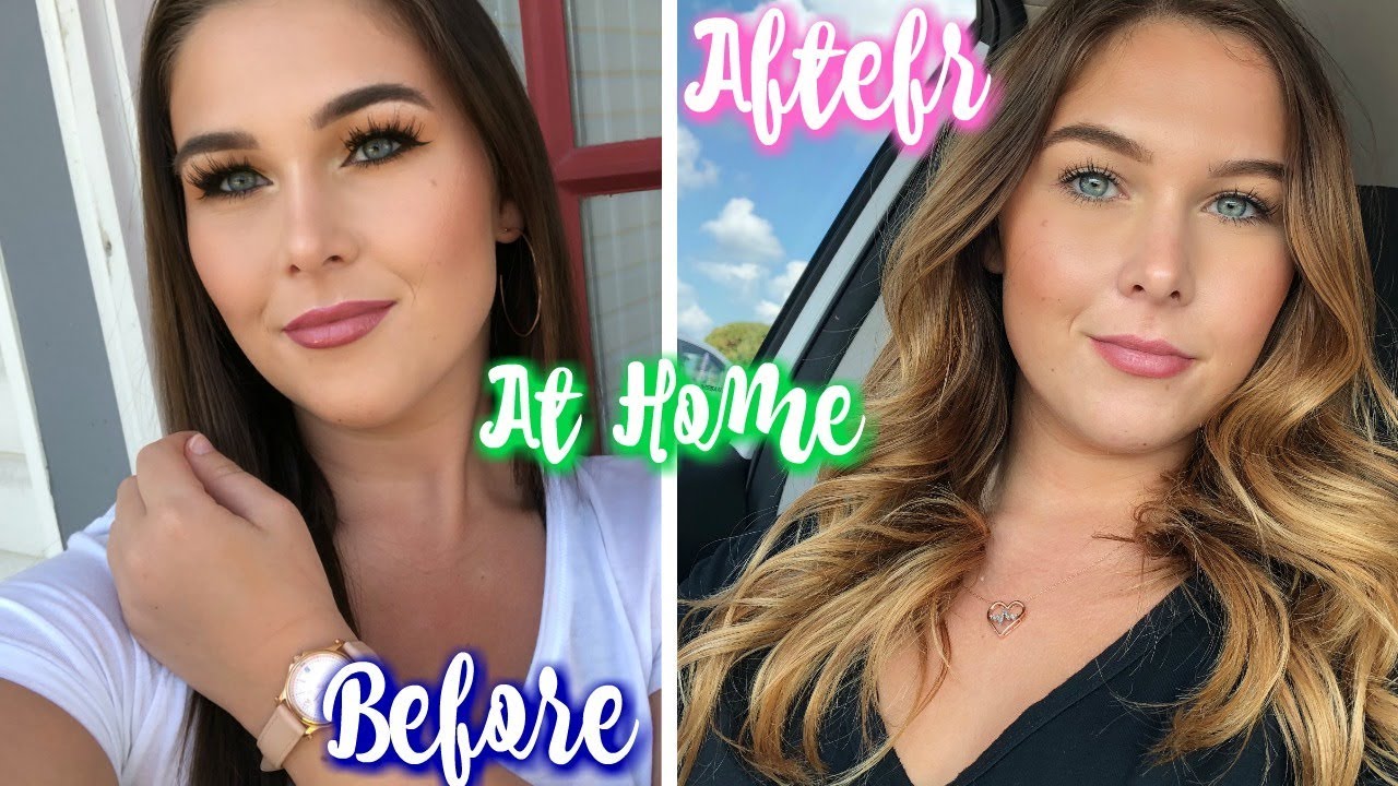 Brunette To Honey Blonde Balayage At Home Tutorial Diy Balayage Youtube Diy Balayage Blonde Balayage Hair Color Techniques [ 720 x 1280 Pixel ]