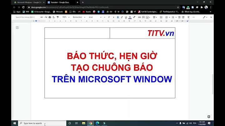 Cách cài chuông báo thức cho máy tính