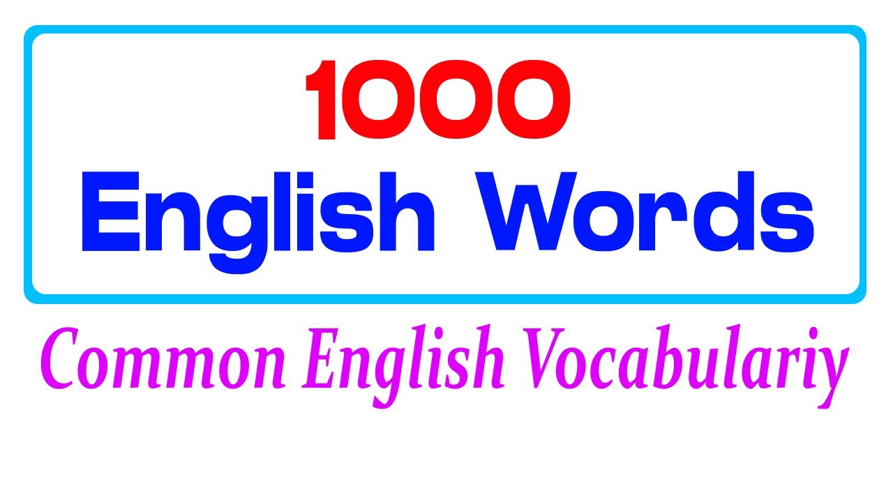 Most Common English Vocabulary Pdf