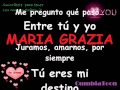 AMARNOS CON EL ALMA (CON LETRA) - MARIA GRAZIA GAMARRA 2013 (MI AMOR EL WACHIMAN 2)