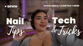 5 TIPS AND TRICKS FOR BEGINNER NAIL TECHS | + GRWM 💗 Guide