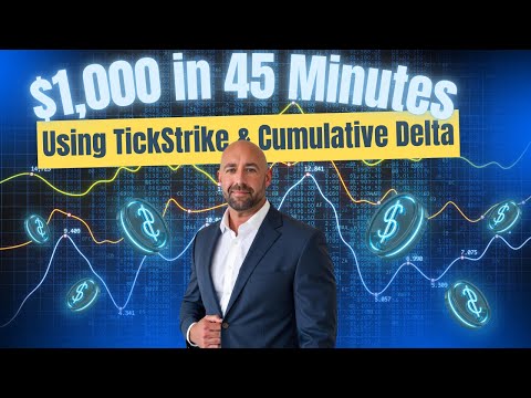 $1,000 in 45 Minutes Scalping S&P 500 Futures with TickStrike & Cumulative Delta