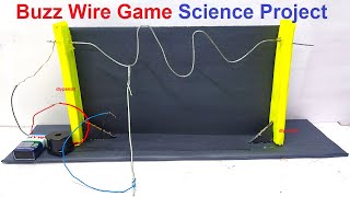 buzz wire game science project working model making - diy - DIY pandit