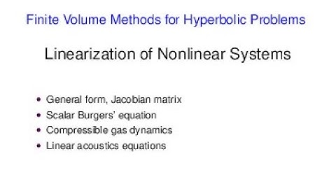 FVMHP03   Linearization of Nonlinear Systems
