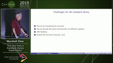 C++Now 2019: Marshall Clow “The View from a Standard Library Implementor”