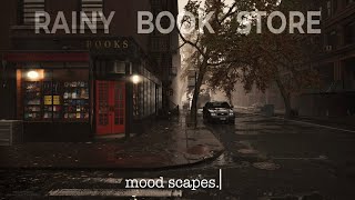 Rainy NYC Book Store | City Ambience & Rain Sounds 5 Hours