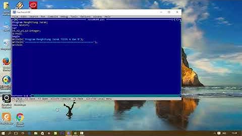 tutorial menghitung jarak menggunakan free pascal#pemogramandasar#multimedia#smkn1driyorejo