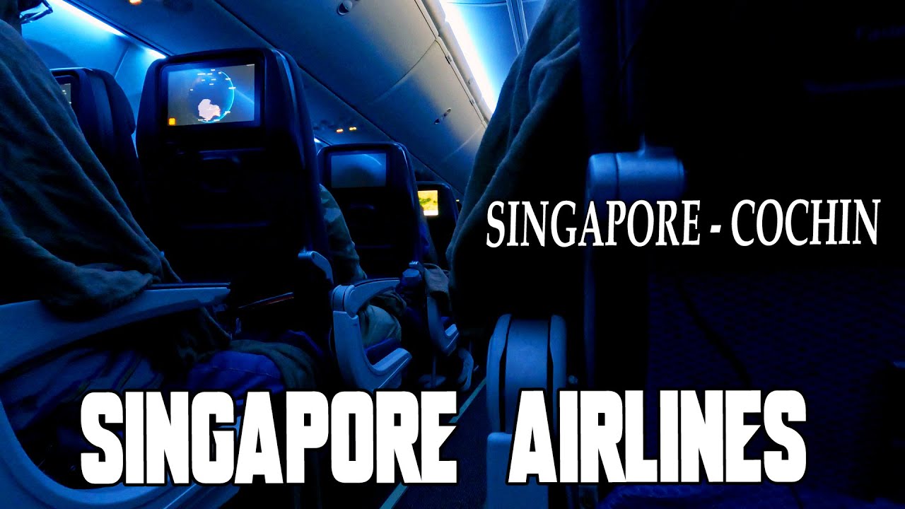 ASMR 4 Hours Airplane Singapore Airlines 🇸🇬 Singapore to Cochin 🇮🇳 COK SQ534 (4K)