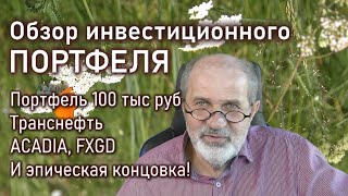 Обзор инвестиций. Инвестиционный портфель 100 тыс руб, Транснефть, ACADIA, FXGD