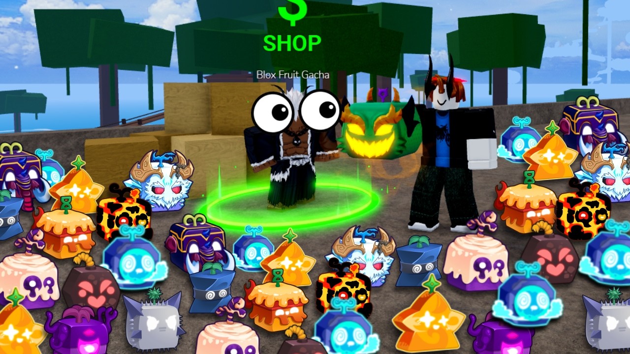 I bought 100 Fruits to get the Dragon Fruit in Blox Fruits - YouTube