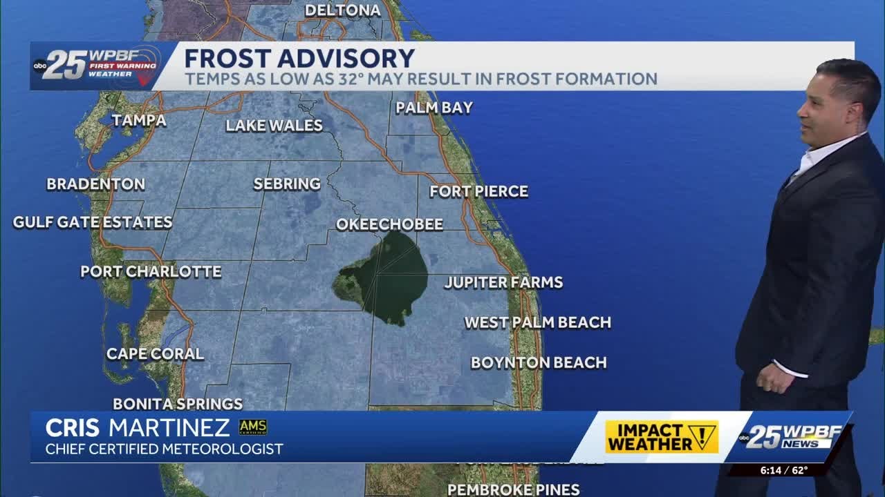 Chilly temperatures expected across inland South Florida - YouTube