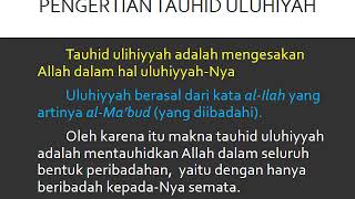 Aqidah Akhlak Pelajaran 8 Tauhid Uluhiyah