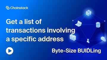 Listing Transactions Involving a Specific Address | Exploring Data APIs