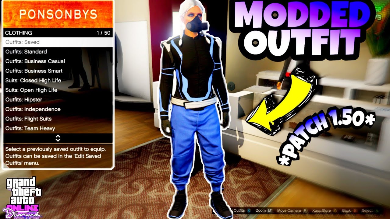 GTA 5 Online How To Get Blue Joggers And Tron Shoes Modded Outfit! (GTA ...