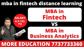 mba in fintech distance learning