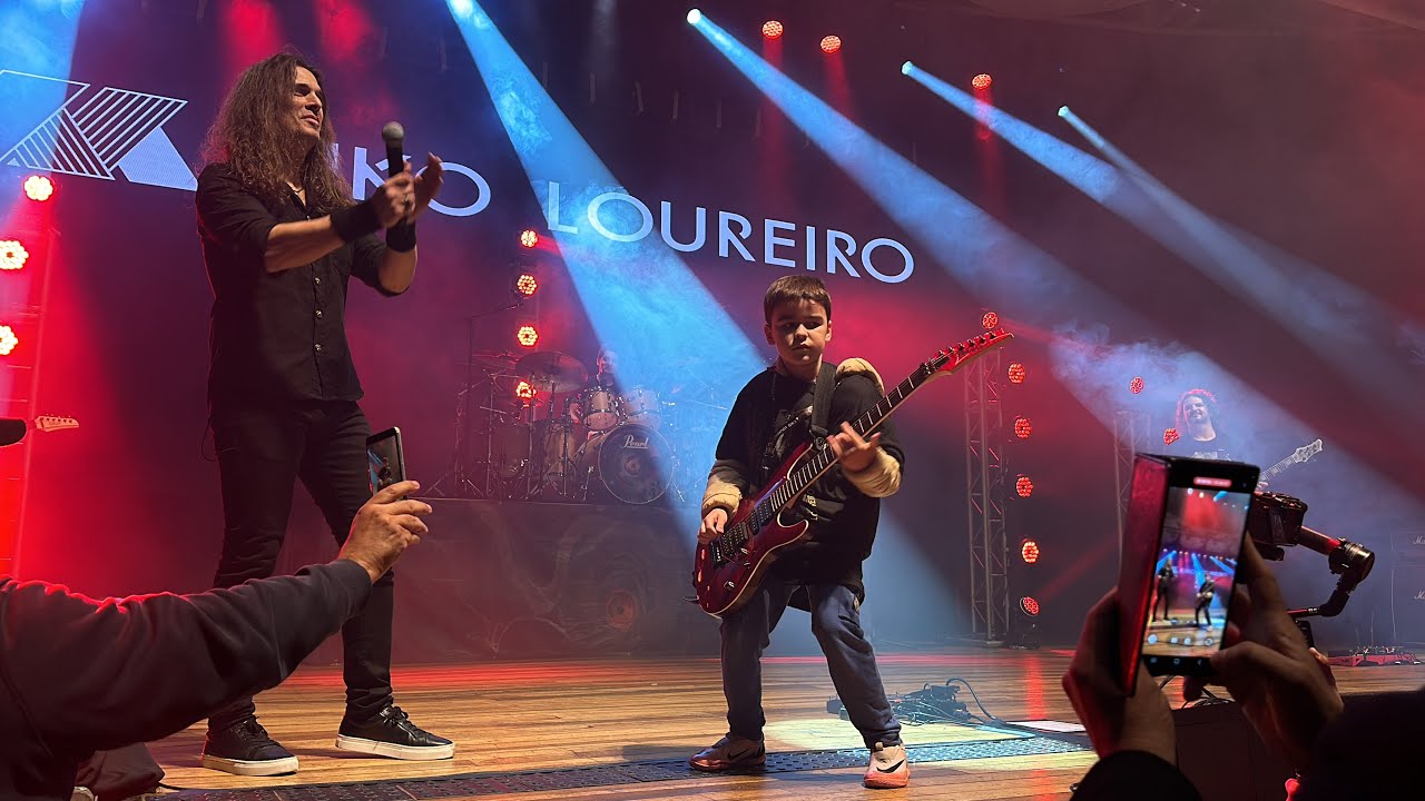 Kiko Loureiro chama garoto pra tocar - Show Brazilian Tour 2024 Curitiba