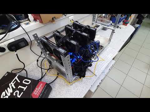 Риг для майнинга криптовалют, Radeon RX 6600 8Gb GDDR6 XFX SPEEDSTER SWFT P210 _4 карты_ 275000₽