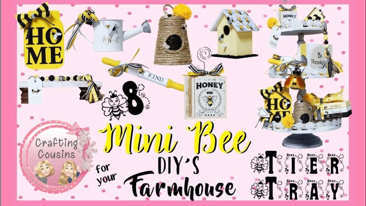 Bee Hive Decor Honey Bee Tiered Tray Decor Bumble Bee Decorations Summer  Spring Sunflower Decor for Home Farmhouse Kitchen Natural Bee House Bumble