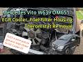 Mercedes Vito W639 OM651 - EGR cooler, Fuel filter housing and Thermostat removal