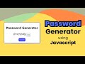 Password Generator | Simple JavaScript Project 