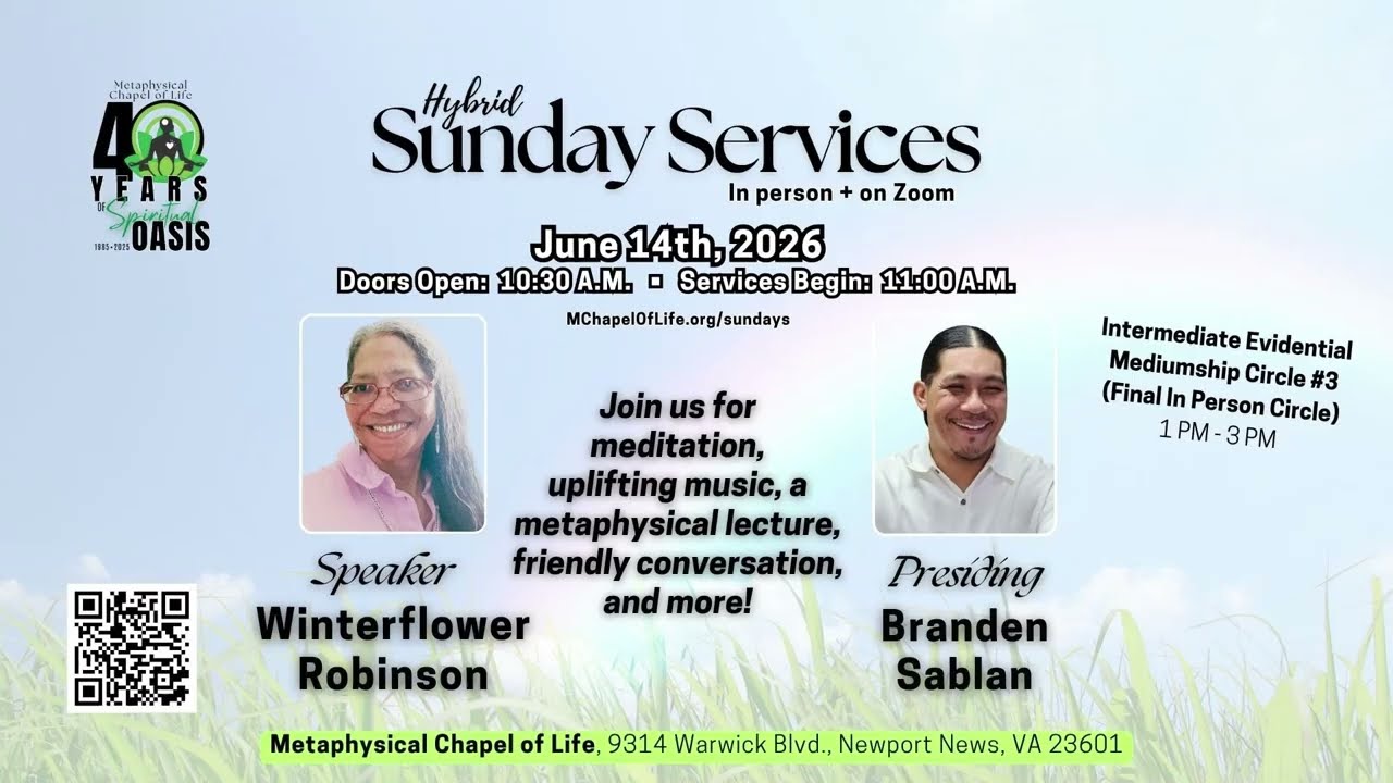 Who likes Change? - Winterflower Robinson | Metaphysical Chapel of Life - Newport News VA |