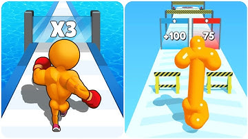 Nob vs Pro Tall man run Vs punchy race max level Walkthrough Android-IOS gameplay