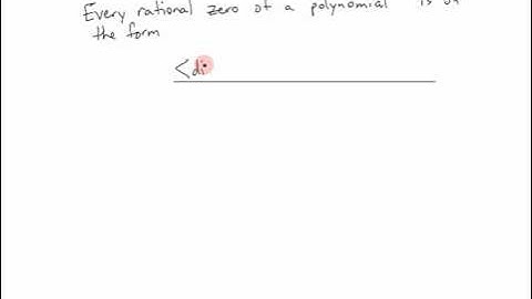 College Algebra - Section 4.4 - Video 5 - Rational Zero Theorem Part I