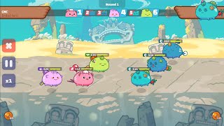 Axie Infinity - 三個黃昏系坦怎麼打，看到心都涼了QQ