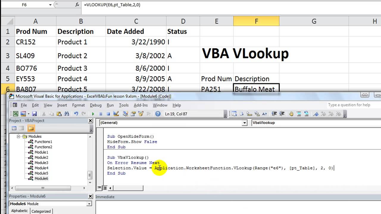 visual basic for excel cells function