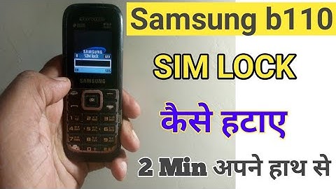 Samsung B110e phone Unlock without computer - B110E Phone Unlock B110E Code Unlock,  Lock kaise tode