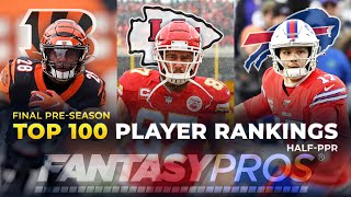 Top 100 Player Rankings (Half-PPR | Fantasy Football)