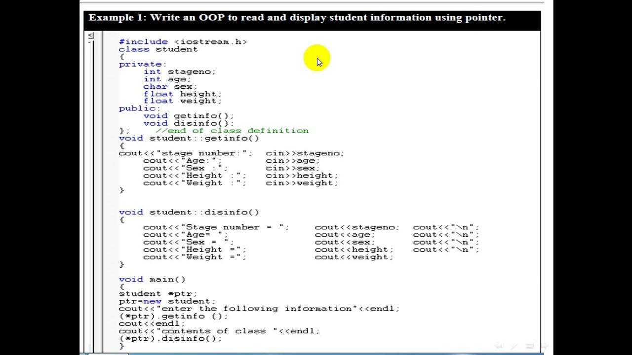Lecture 6 part1 Pointer to object and This pointer - YouTube