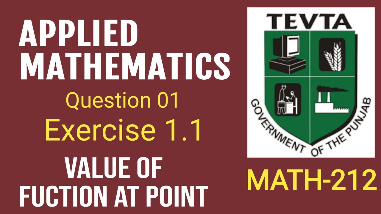 Lecture 1 | DAE Math | Exercise 1.1 Question 1 | Function and Limits ...