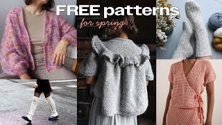 13 FREE Knitting Patterns for Spring