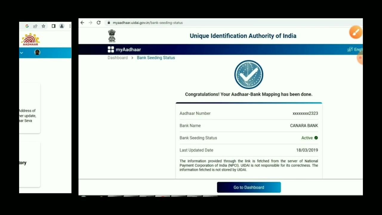 How to check aadhaar seeding status on uidai s official website bank