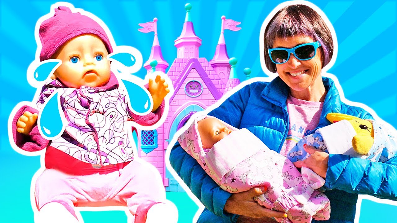 Mommy for Lucky NEW EPISODE! Baby Annabell doll's stroller & family