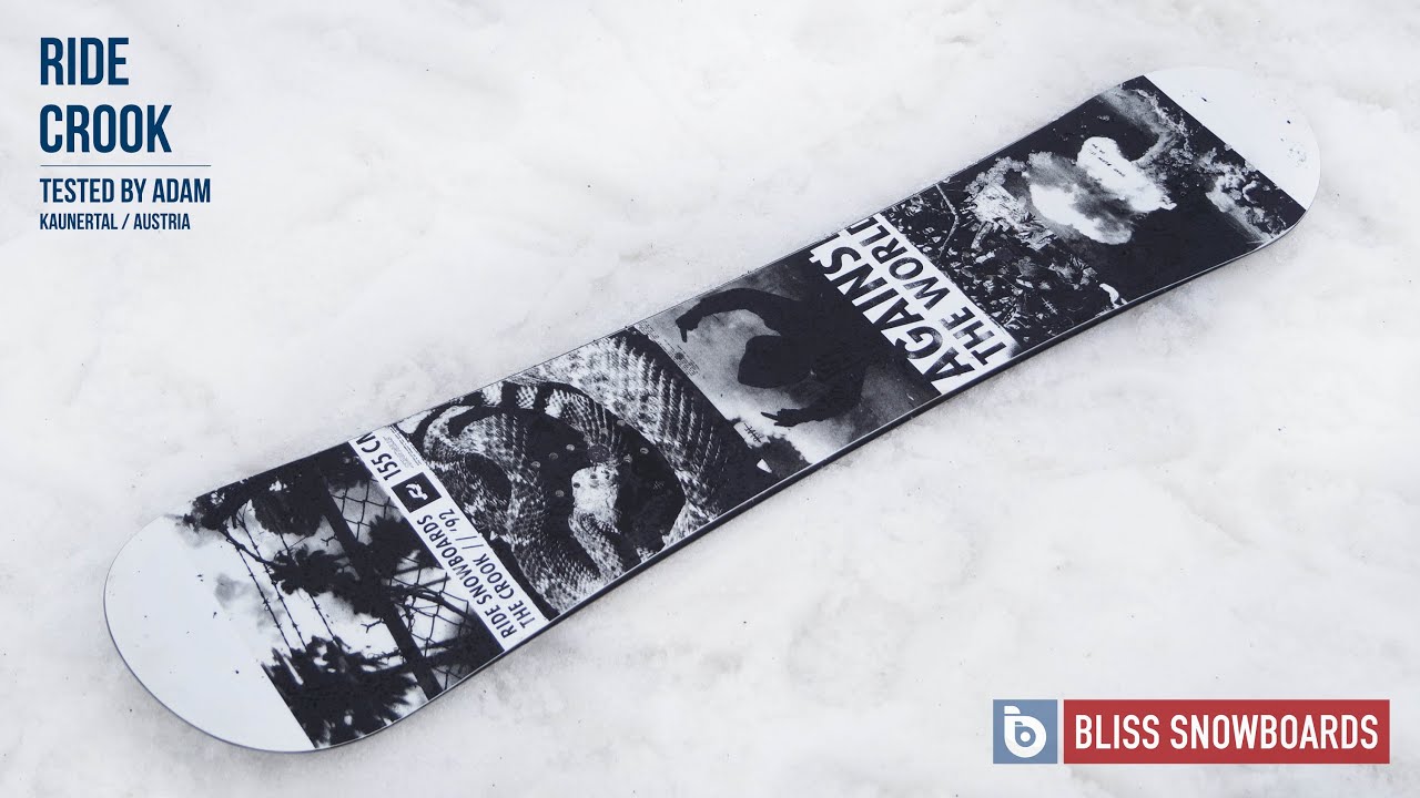 Ride Crook 2016 Snowboard Review By Adam At Bliss Snowboards - YouTube
