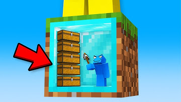 I Built A Tiny Secret Base in One Block Minecraft