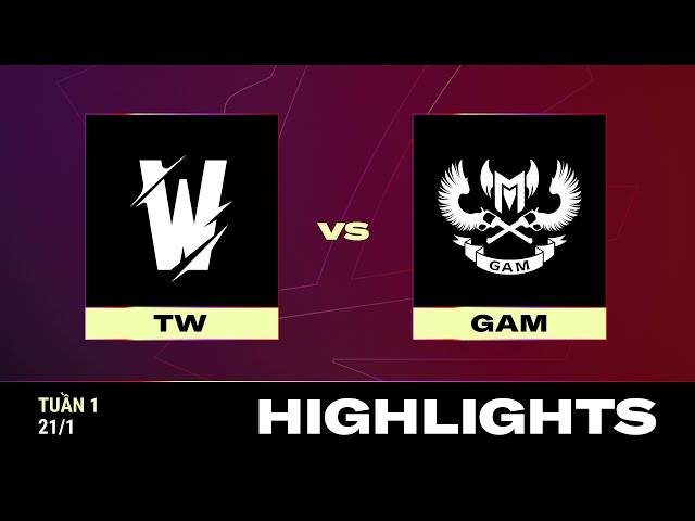 HIGHLIGHT | TW vs GAM | VCS 2024 MÙA XUÂN - Tuần 1 | 21.01.2024 class=