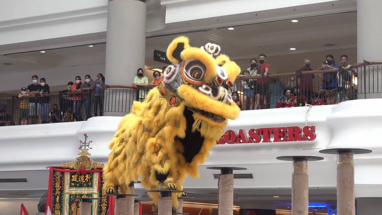 Acrobatic Lion Dance - Johor Kelapa Sawit Wen Ching Dragon and Lion Dance Association - 柔佛沙威文青龍獅團