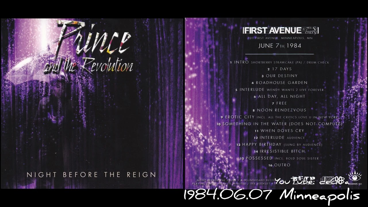 1984.06.07 Prince - Minneapolis , First Avenue (Night Before The