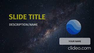 Space themed presentation