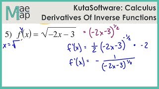 KutaSoftware: Calculus- Derivatives Of Inverse Functions Calculus Derivatives With Inverse Functions Guided Practice