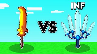 1 Rageblade vs INF Diamond Swords.. (Roblox Bedwars)