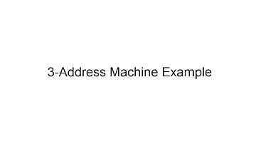 Chapter 5: Instruction Set Architecture Part 2 - Exercise on 3-address machine
