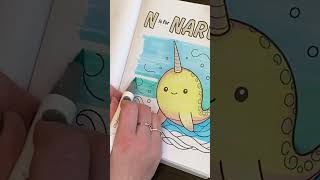 Remington Grey | Alphabet Fun | Coloring a Cute Narwhal!