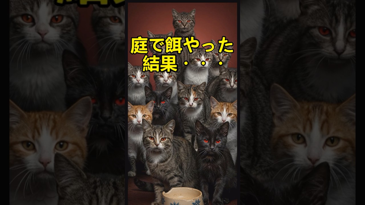 自宅の庭で野良猫にエサをあげるとこうなります