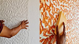 : you can use plastic cover make wall painting texture