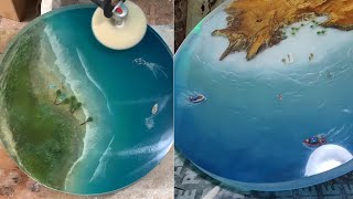 How to make diorama Ocean Table 👻 Epoxy Resin Art