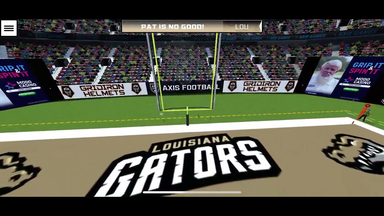 Axis Football Chicago LakeHawks @ Louisiana Gators…CPU vs CPU